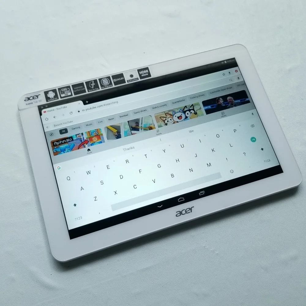 Acer Iconia Tab 10 Tablet Aluminum Body white NIB